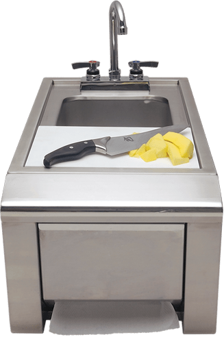 Alfresco - 30" Pizza Prep & Garnish Rail w/ Food Pans