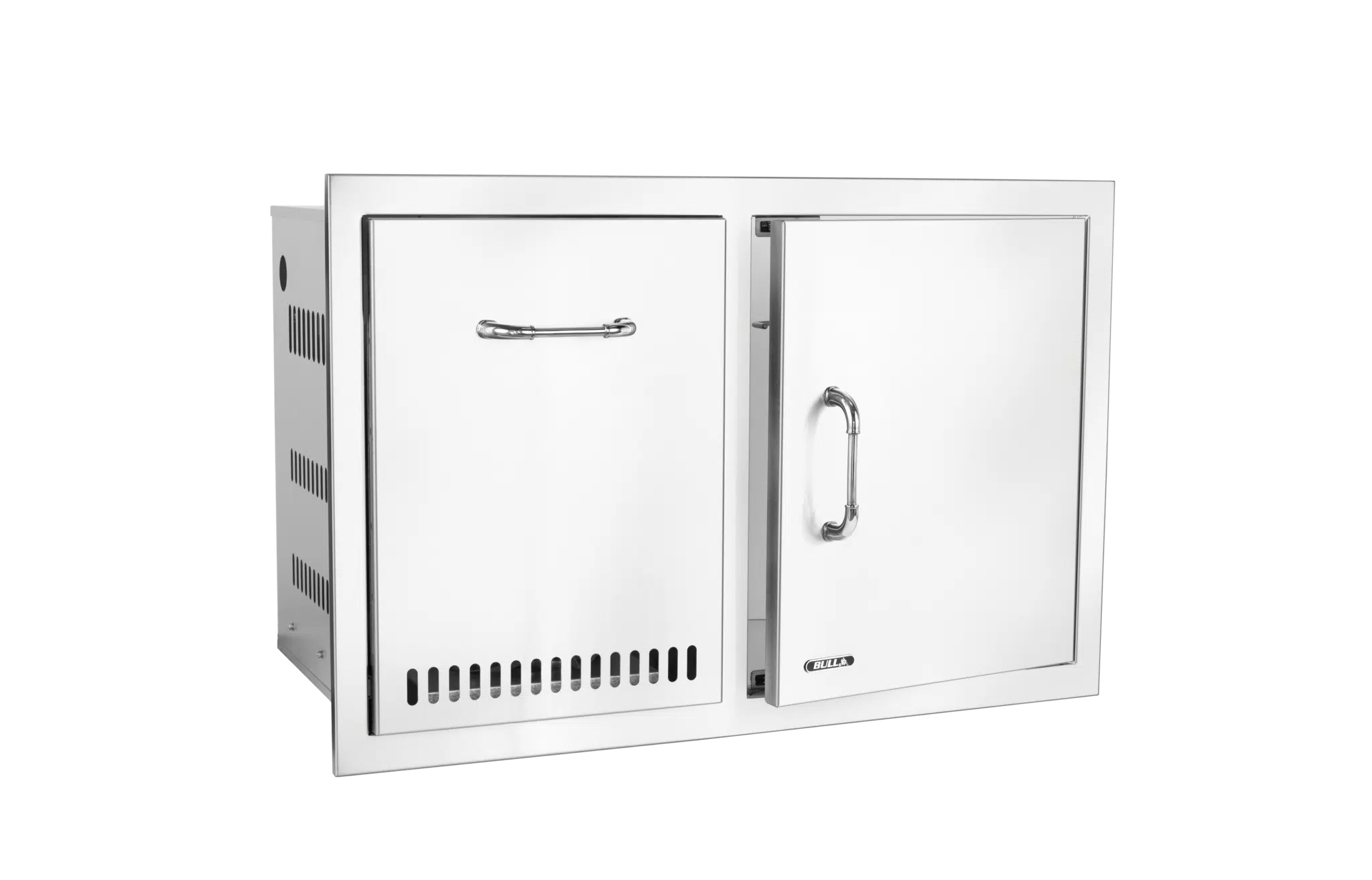 Bull - 30" Stainless-Steel Door/Propane Drawer Combo with Reveal