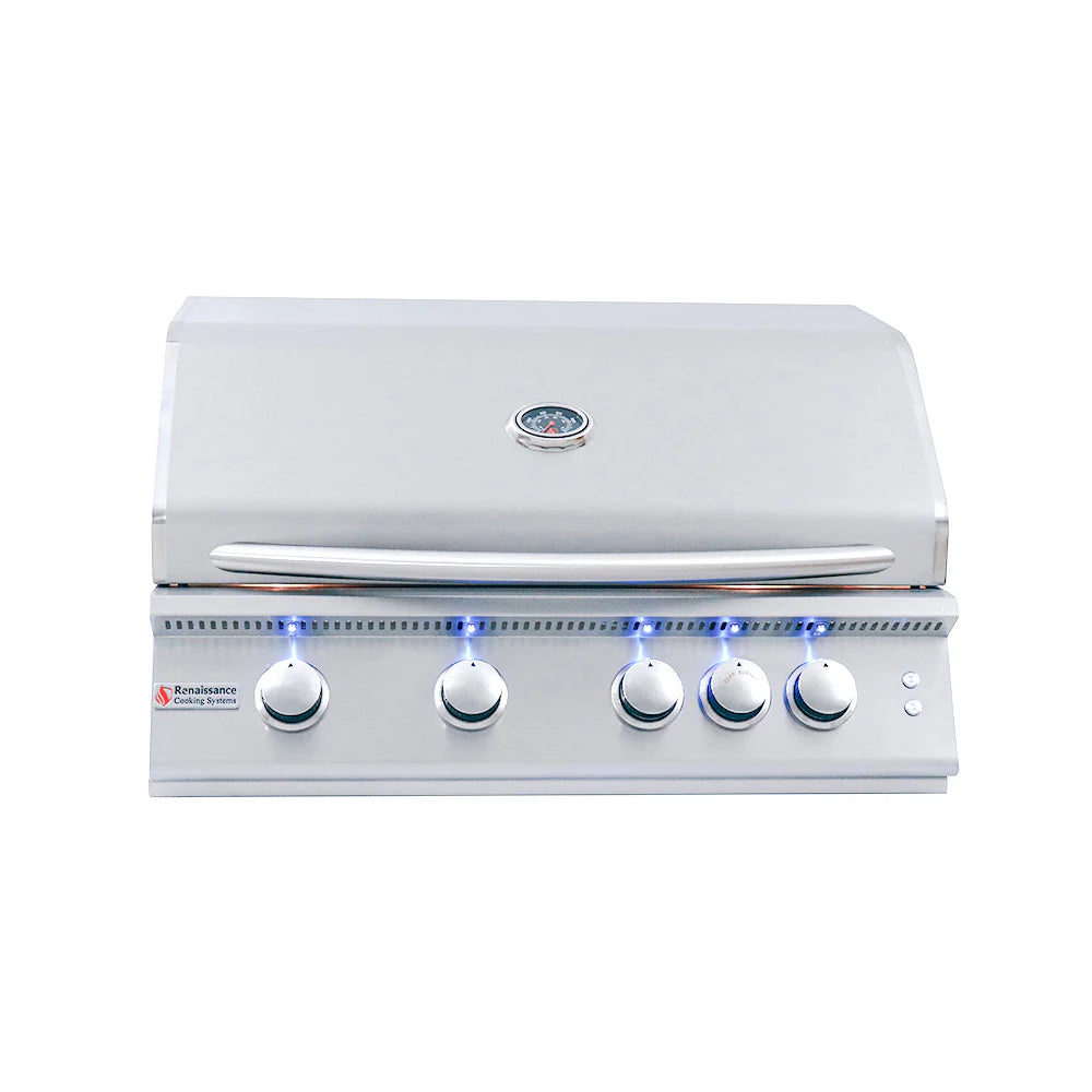 RCS 32" Premier Built-In Grill w/ LED Lights w/insulated jacket