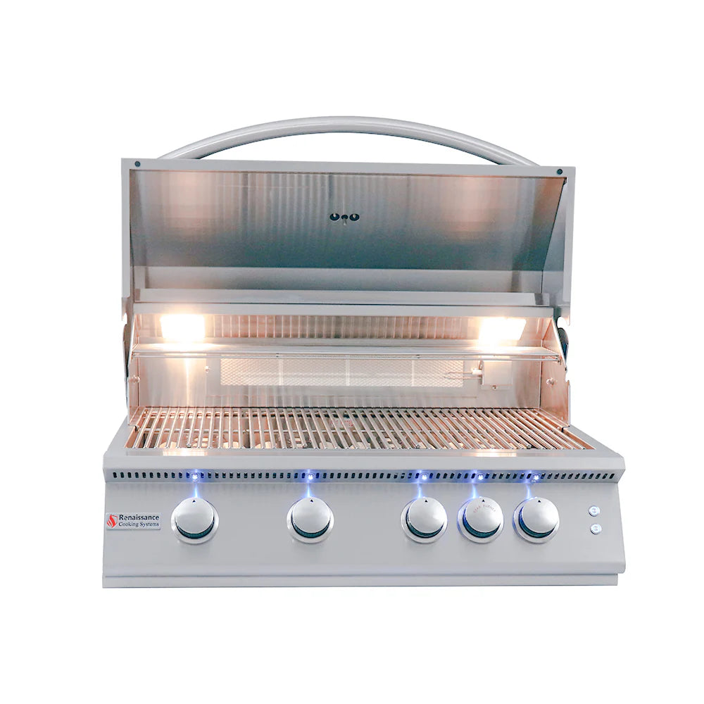 RCS 32" Premier Built-In Grill w/ LED Lights NG/LP