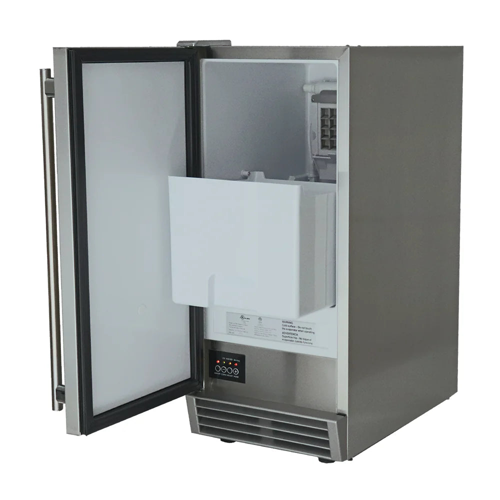 RCS Stainless Ice Maker - 26 lb Storage Capacity