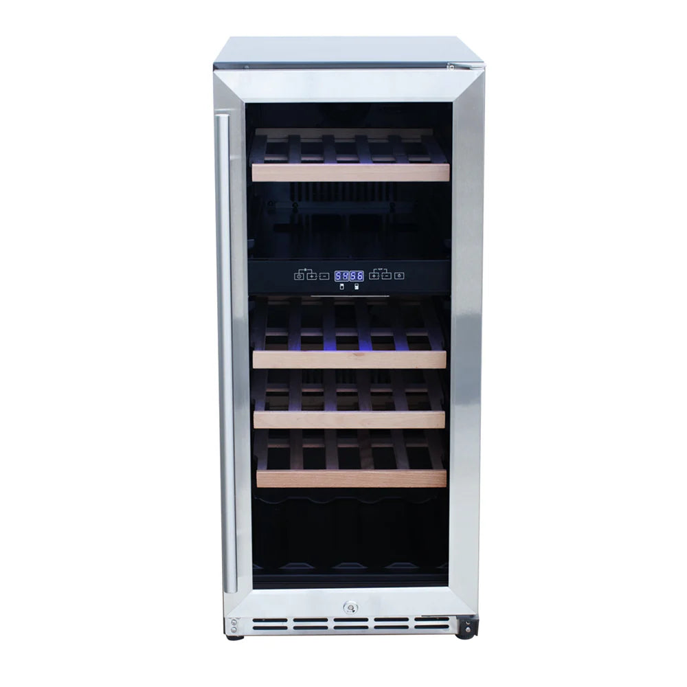 RCS Wine Cooler Refrigerator W/ 15" Glass Window - 3.2 Cu. Ft.  - UL Rated