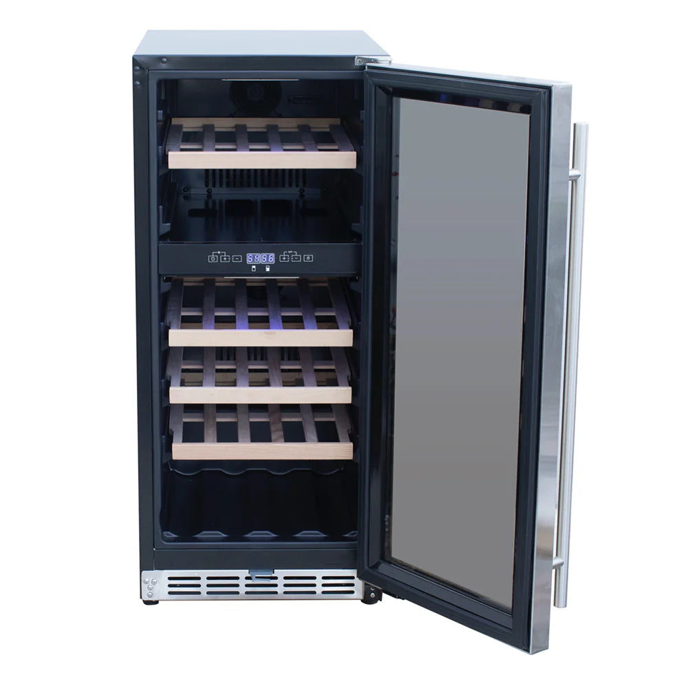 RCS Wine Cooler Refrigerator W/ 15" Glass Window - 3.2 Cu. Ft.  - UL Rated