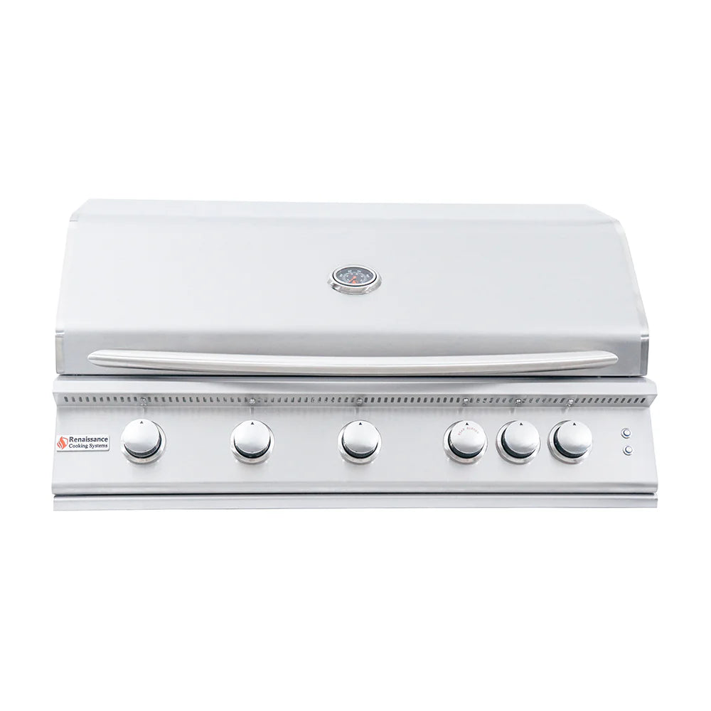 RCS 40" Premier Built-In Grill w/ LED Lights and Insulated jacket