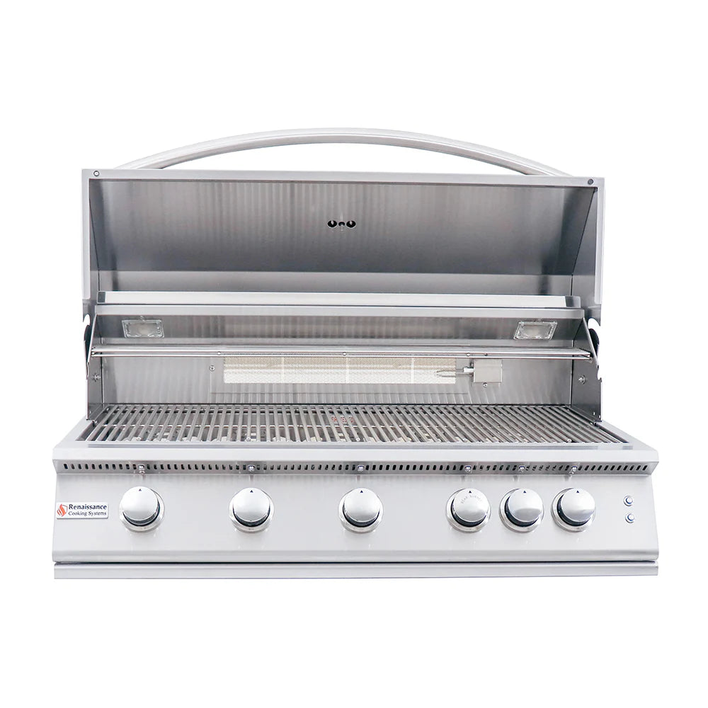 RCS 40" Premier Built-In Grill w/ LED Lights and Insulated jacket