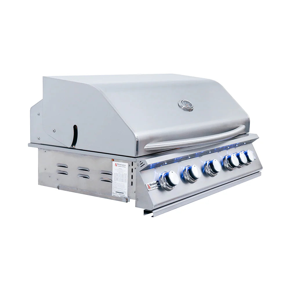 RCS 40" Premier Built-In Grill w/ LED Lights NG/LP
