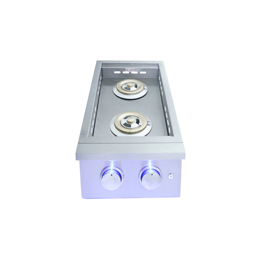 RCS Premier Double Side Burner w/ LED Lights NG/LP