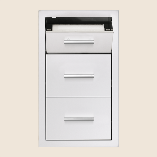Summerset - 17" Vertical 2-Drawer & Paper Towel Holder Combo