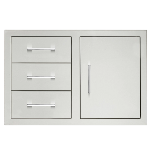 True Flame 32" 2-Drawer and Access Door Combo with Hidden Hinge