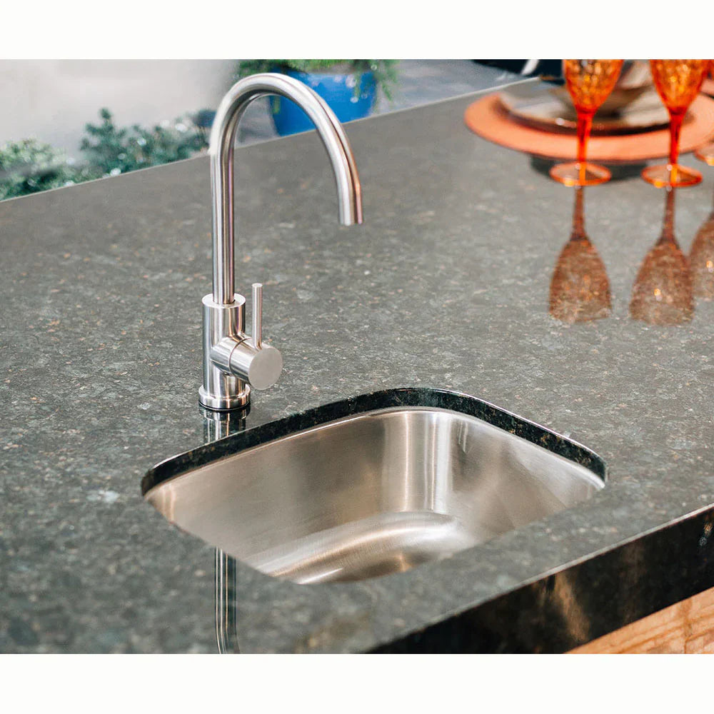 True Flame 19 X 15" Stainless Steel Undermount Sink with Hot and Cold Faucet