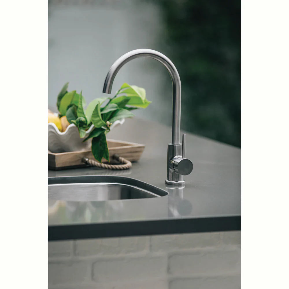 True Flame 19 X 15" Stainless Steel Undermount Sink with Hot and Cold Faucet