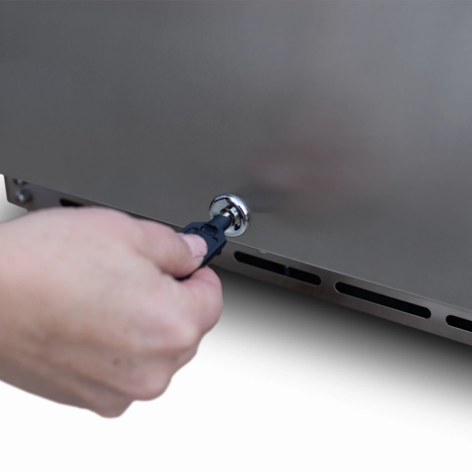 True Flame 15" Outdoor Rated Refrigerator with Glass Door and Stainless Steel Handle