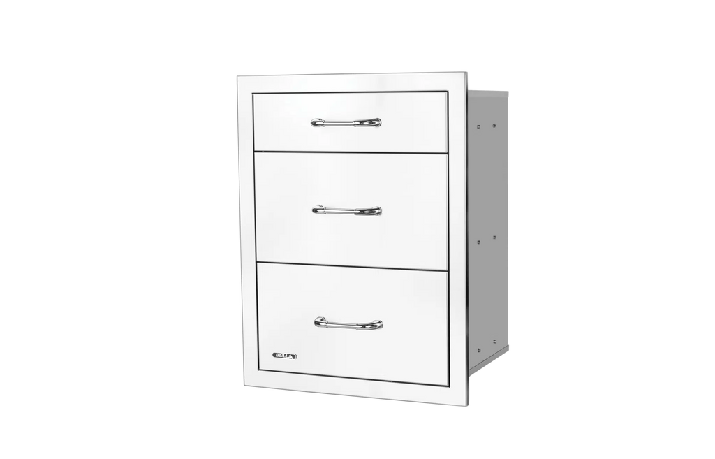 Bull - Stainless Steel Triple Drawer System with Reveal