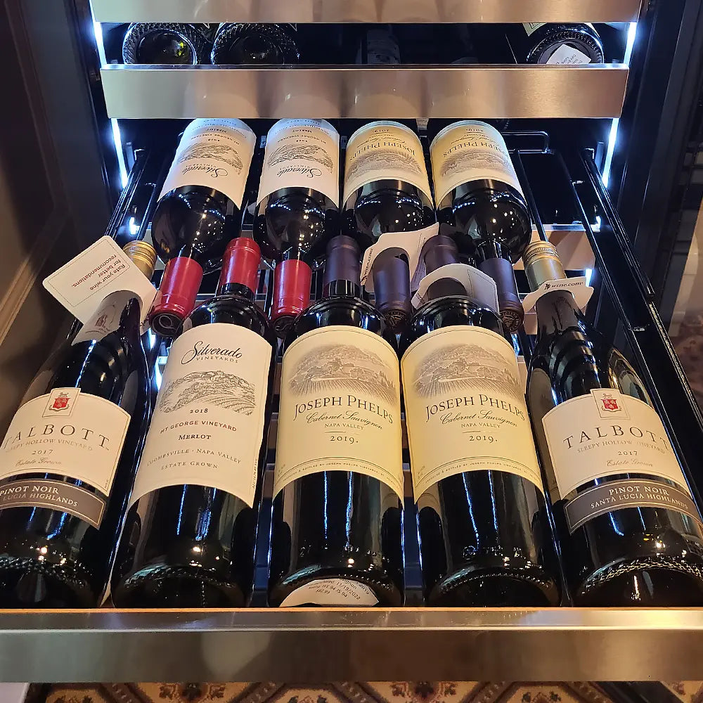 XO TALL DUAL ZONE WINE COOLER (SS glass)