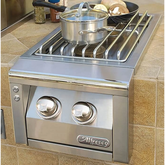 Alfresco - 14" Built-In 2 Side Burner