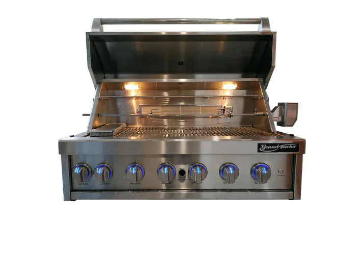 Turbo - Grand Turbo 40" 6-Burner Built-in BBQ Gas Grill -NG