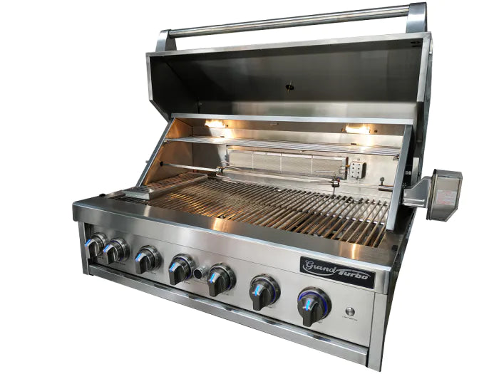 Turbo - Grand Turbo 40" 6-Burner Built-in BBQ Gas Grill -NG