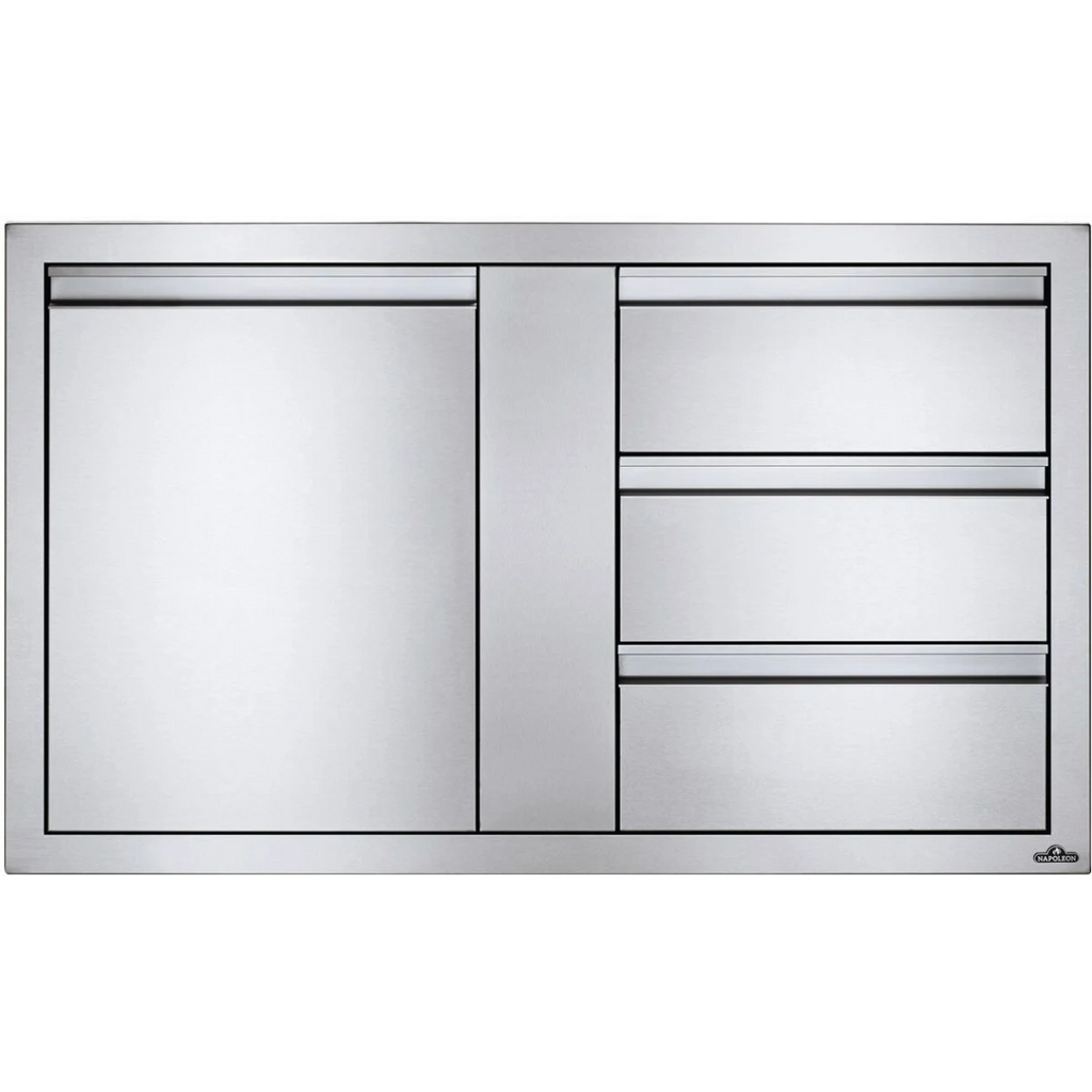 Napoleon 42" X 24" Large Single Door & Triple Drawer