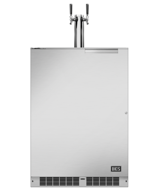 DCS - 24" Keg/Beer Double Tap - LEFT HINGE