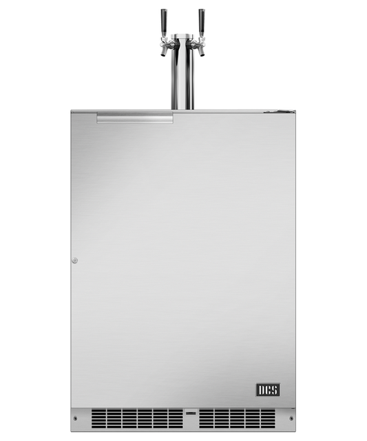 DCS - 24" Keg/Beer Double Tap - Right Hinge