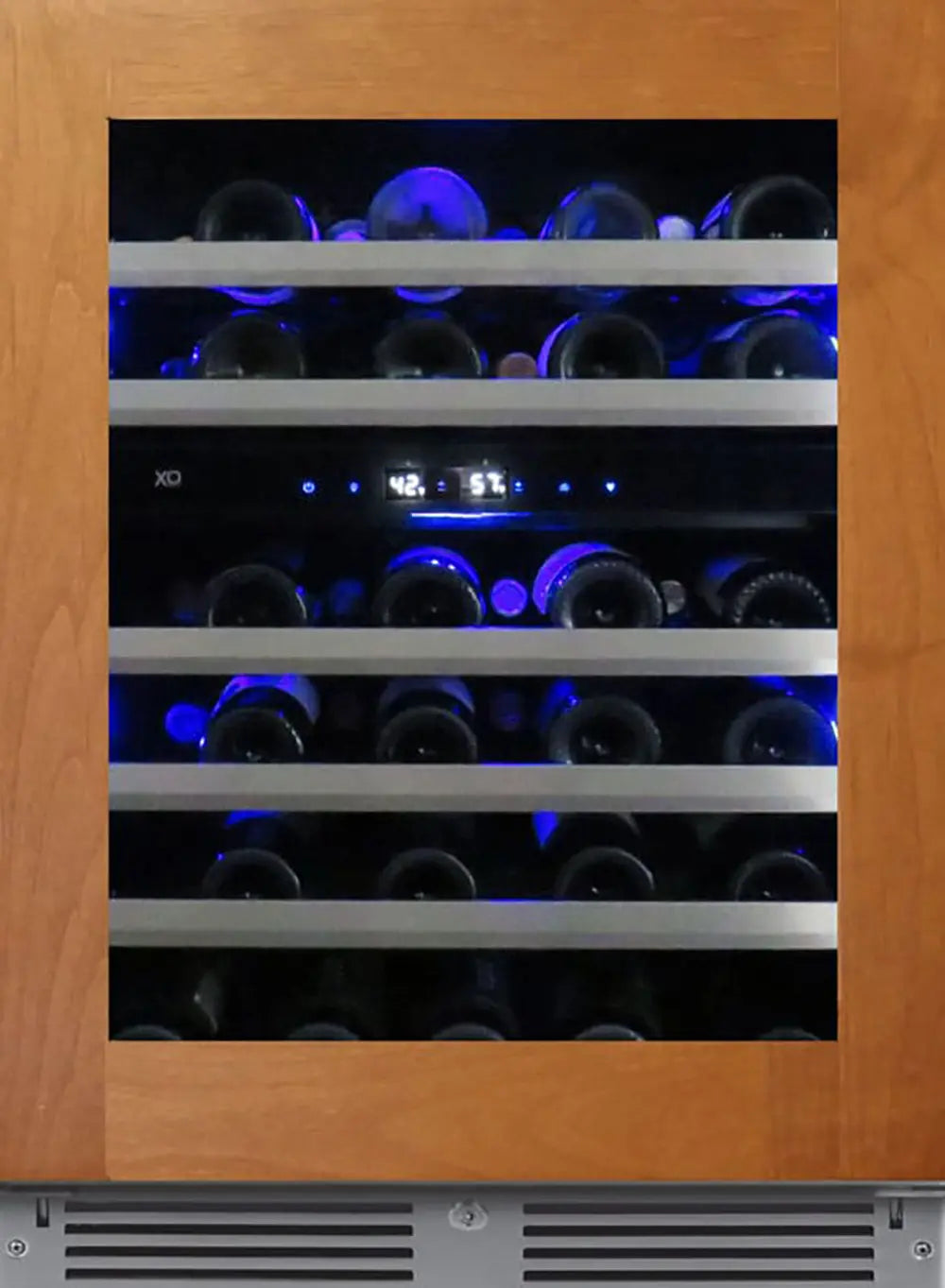 XO 24" PANEL READY FRAMED GLASS DUAL ZONE WINE COOLER
