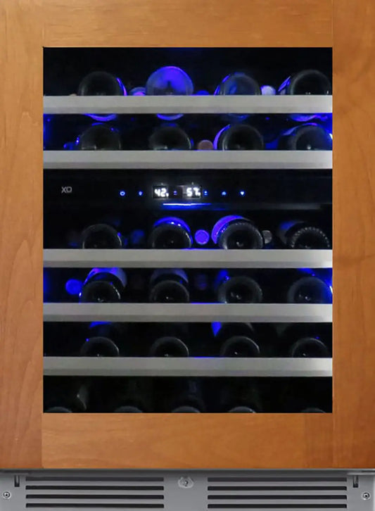 XO 24" PANEL READY FRAMED GLASS DUAL ZONE WINE COOLER