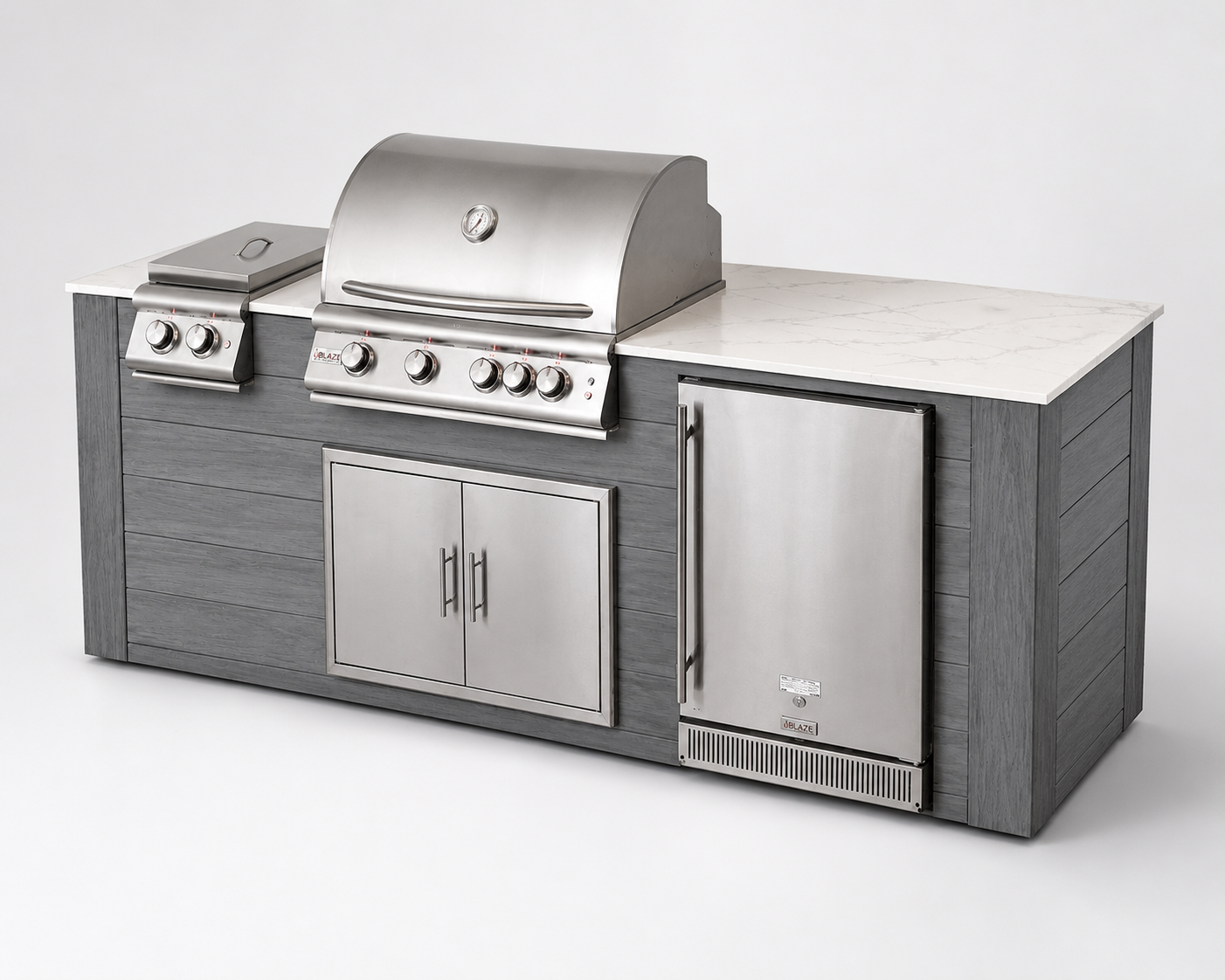 Signature Series Outdoor Kitchen | Blaze Grill, Power Burner & Refrigerator