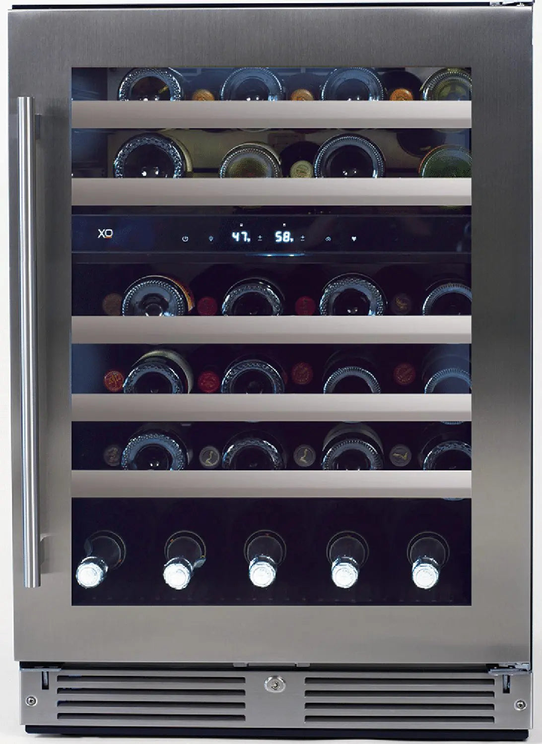 XO LUXURY 24" UNDERCOUNTER DUAL ZONE WINE COOLER R/L