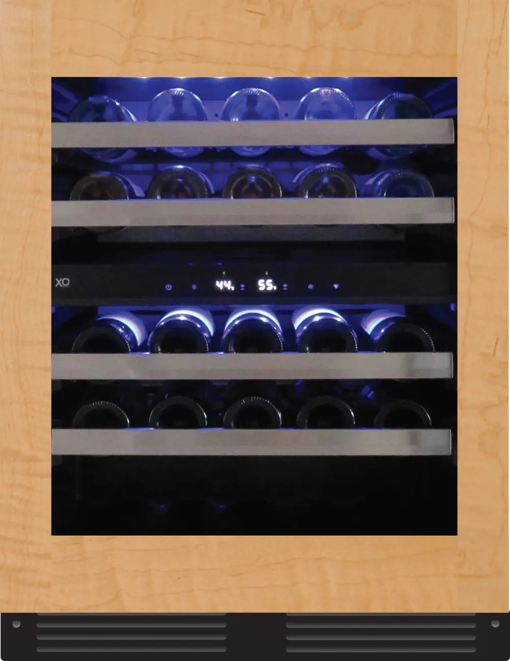 XO 24” PANEL READY FRAMED GLASS DUAL ZONE WINE COOLER ALL PURPOSE