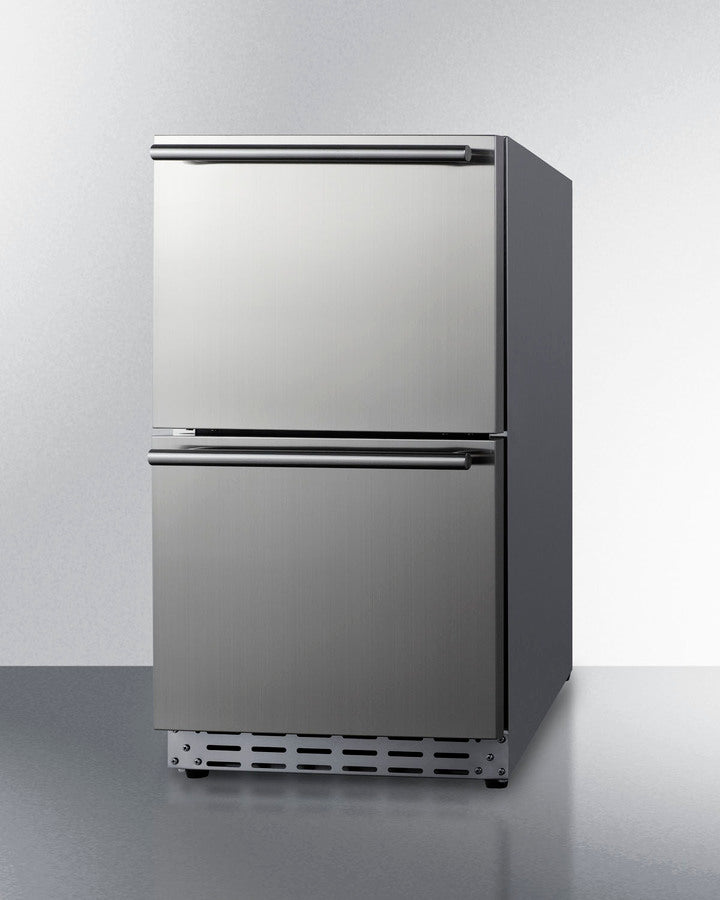 Summit - 18" Wide Outdoor 2-Drawer All-Refrigerator, ADA Compliant