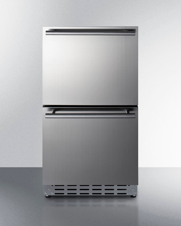 Summit - 18" Wide Outdoor 2-Drawer All-Refrigerator, ADA Compliant