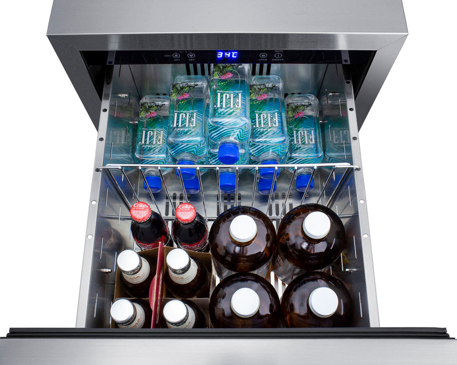 Summit - 18" Wide Outdoor 2-Drawer All-Refrigerator, ADA Compliant