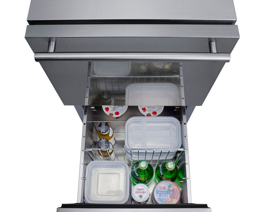 Summit - 18" Wide Outdoor 2-Drawer All-Refrigerator, ADA Compliant