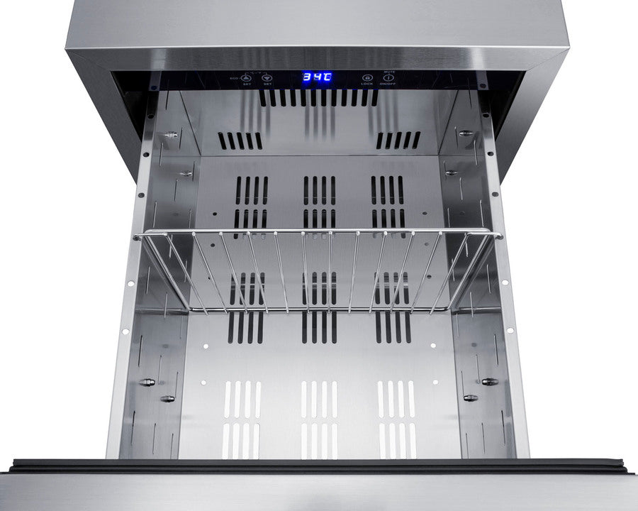 Summit - 18" Wide Outdoor 2-Drawer All-Refrigerator, ADA Compliant