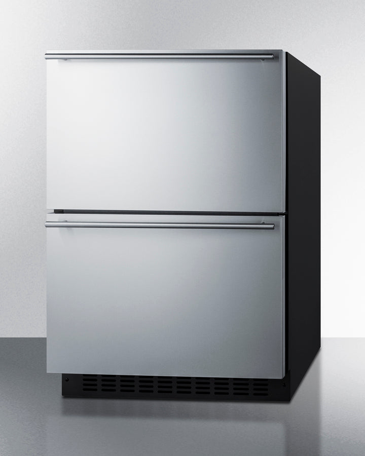 Summit - 24" Outdoor Draw Refrigerator and Freezer