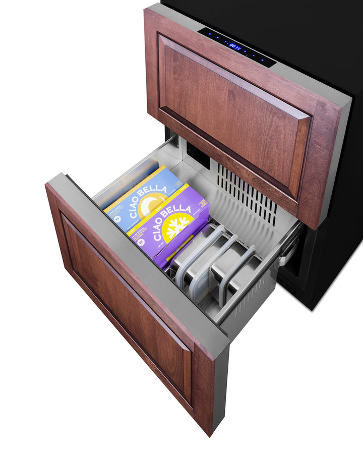 Summit - 24" Outdoor Draw Refrigerator and Freezer