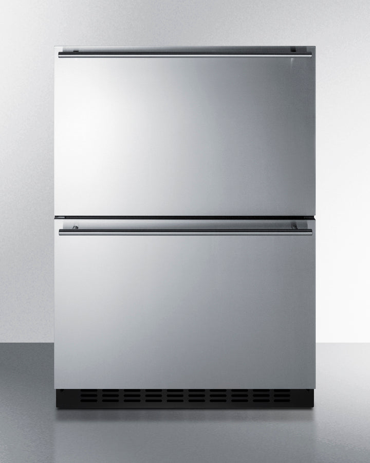 Summit - 24" Outdoor Draw Refrigerator and Freezer