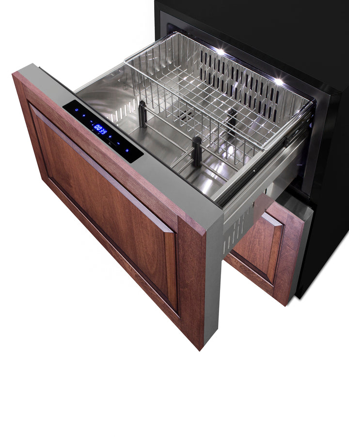 Summit - 24" Outdoor Draw Refrigerator and Freezer
