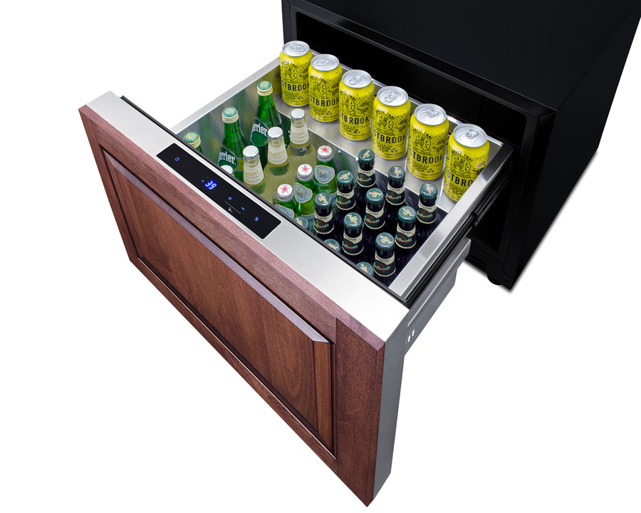Summit - 24" wide single drawer built-in all-refrigerator for indoor or outdoor use with panel-ready front