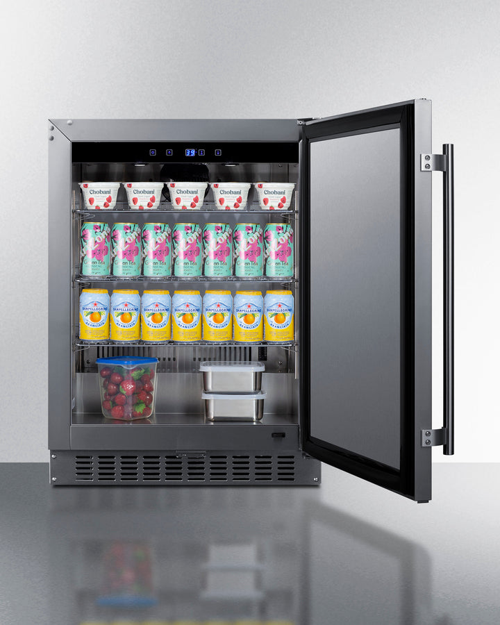 Summit - 24" Wide Outdoor All-Refrigerator, ADA Compliant