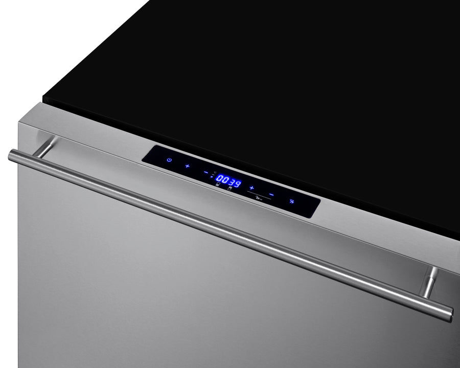 Summit - 24" Outdoor Draw Refrigerator and Freezer