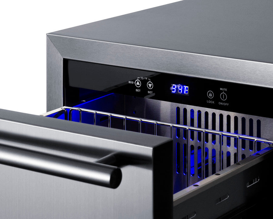 Summit - 18" Wide Outdoor 2-Drawer All-Refrigerator, ADA Compliant