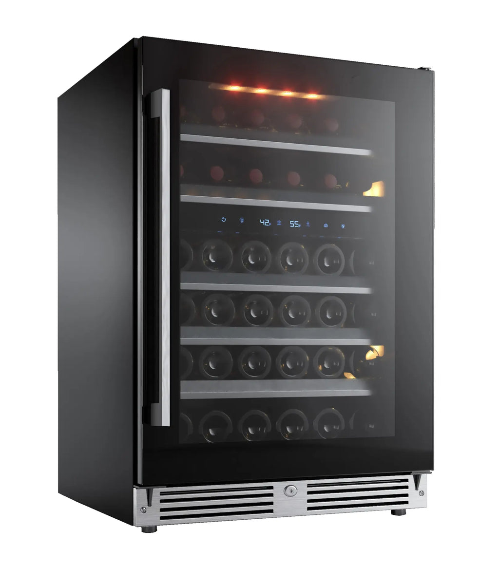 XO 24" DUAL ZONE WINE COOLER (black glass)