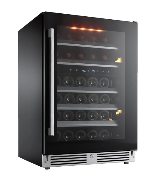 XO 24" DUAL ZONE WINE COOLER (black glass)