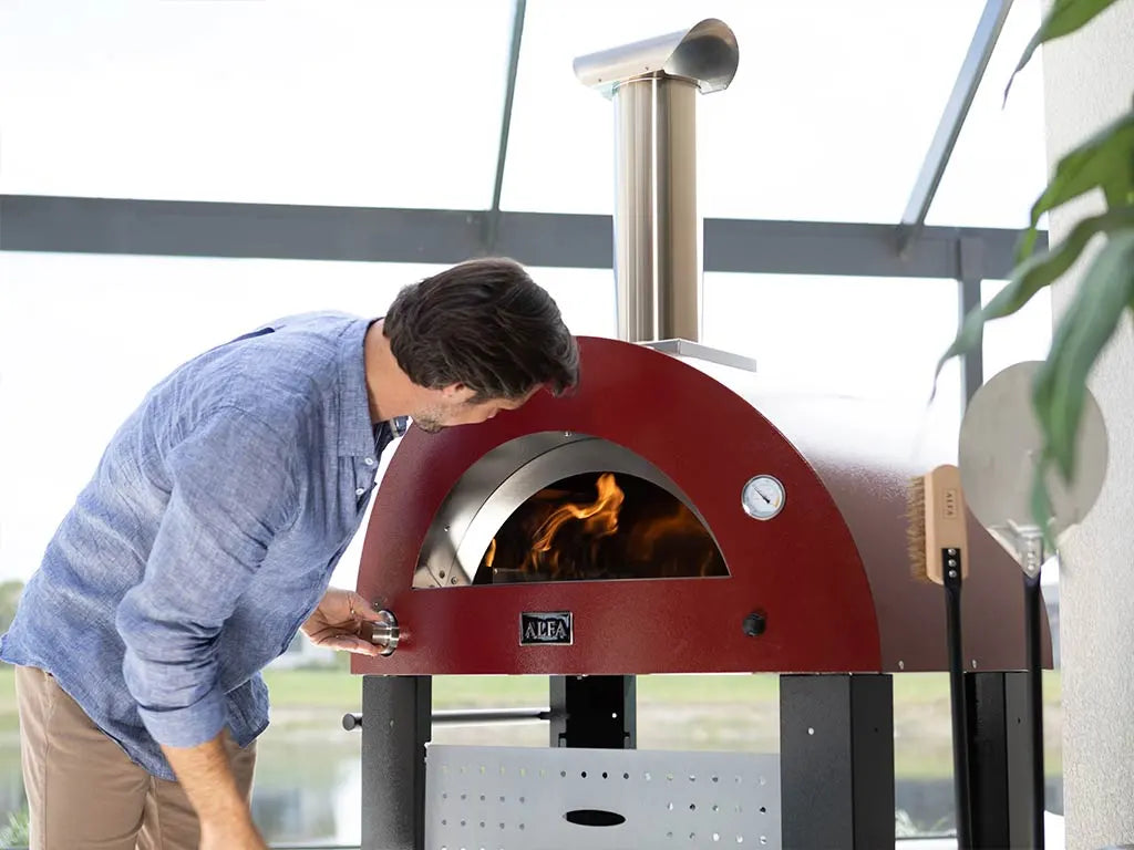 Moderno 2 Pizze, Gas Oven (Red, NG)