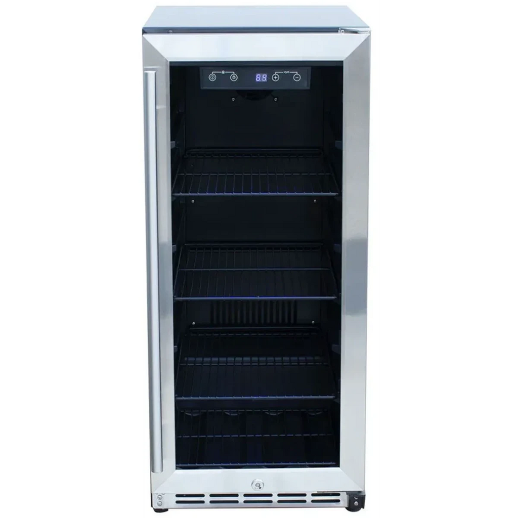 American Made Grills - 15" 3.2c Outdoor Rated Fridge with Glass Door