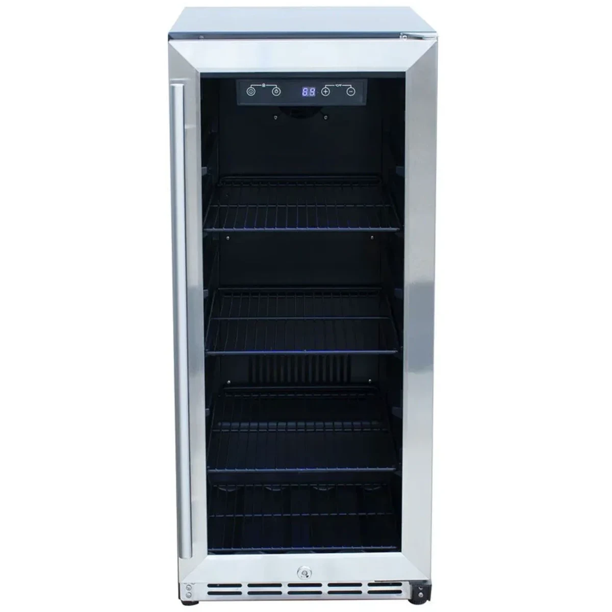 American Made Grills - 15" 3.2c Outdoor Rated Fridge with Glass Door