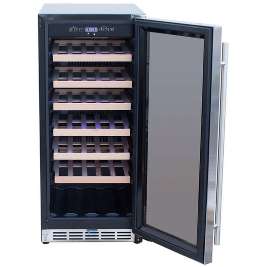 American Made Grills - 15" 3.2c Outdoor Rated Single Zone Wine Cooler