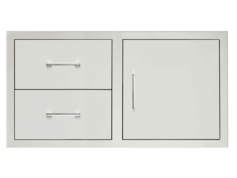 True Flame 42" 2-Drawer and Access Door Combo with Hidden Hinge