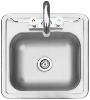 American Made Grills - 15" Drop-in Sink & Hot/Cold Faucet